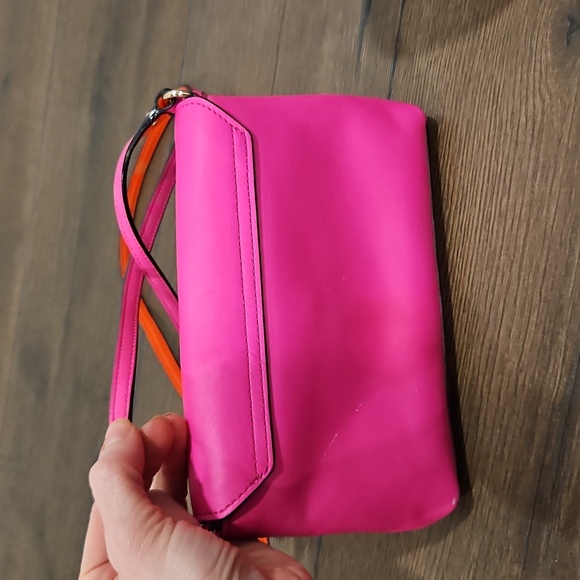 Kate Spade Hot Pink & Orange Storybook Lining Turn Lock Crossbody - Picture 16 of 16